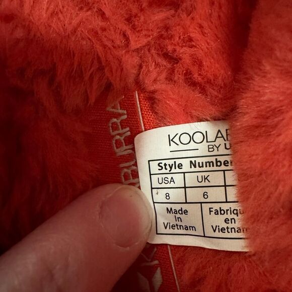 Koolaburra By UGG Fuzz-Ee Women's Fiesta Slip-on Sandals, Bright Orange Size 8 - Picture 7 of 8